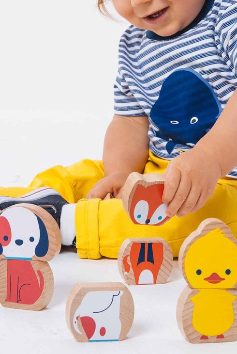 8 animaux magnétiques en bois Oxybul 2