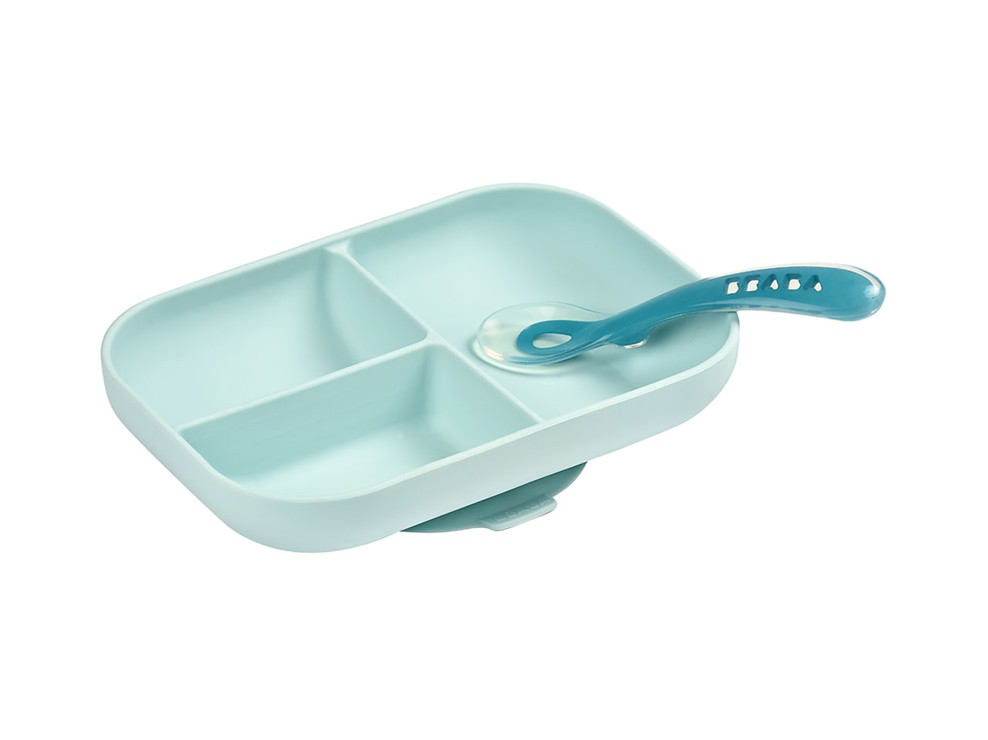 Coffret repas compartimenté 2 pièces bleu Beaba 1