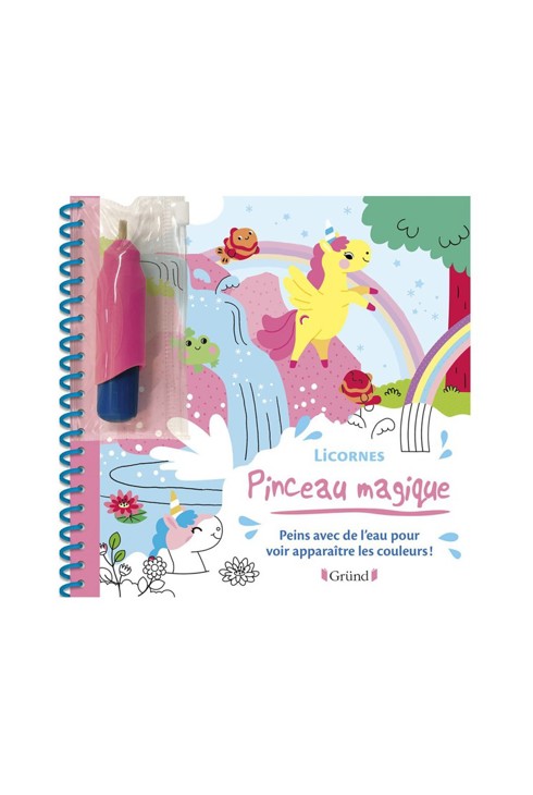 Livre Pinceau magique licornes - Gründ 1