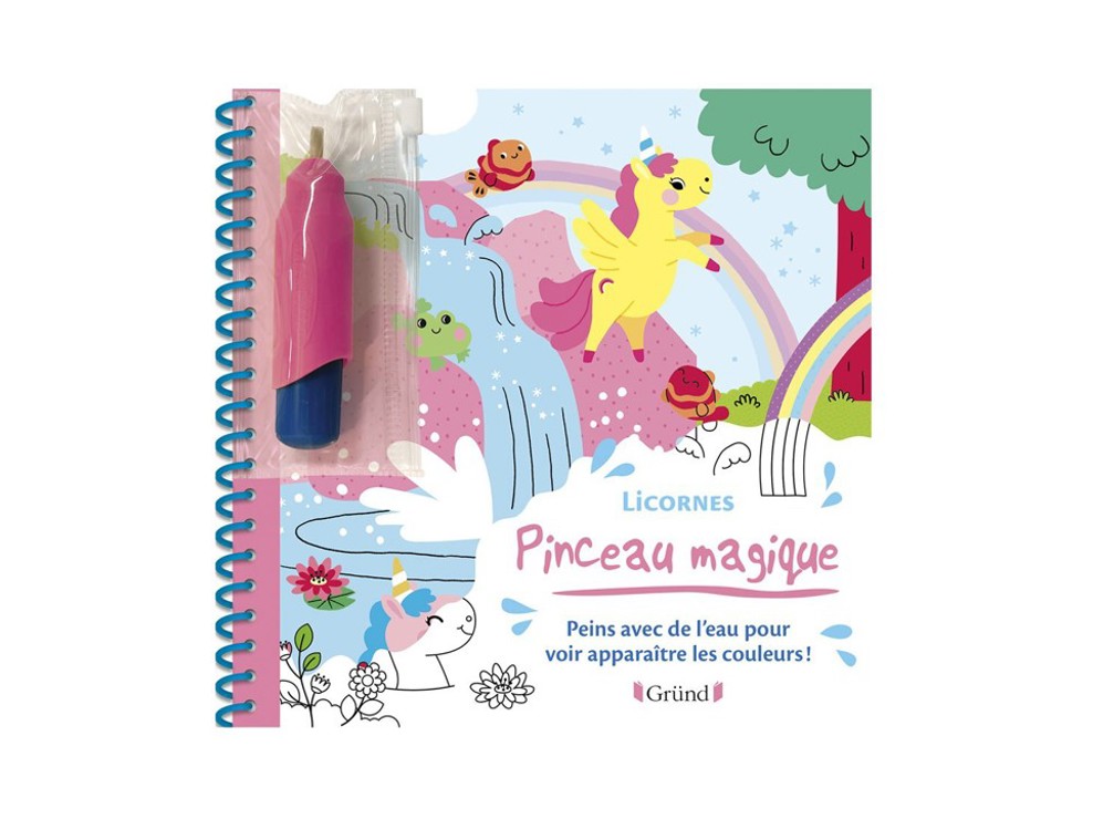 Livre Pinceau magique licornes - Gründ 1