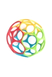 Hochet balle souple rouge, vert, jaune et bleu Oball 1