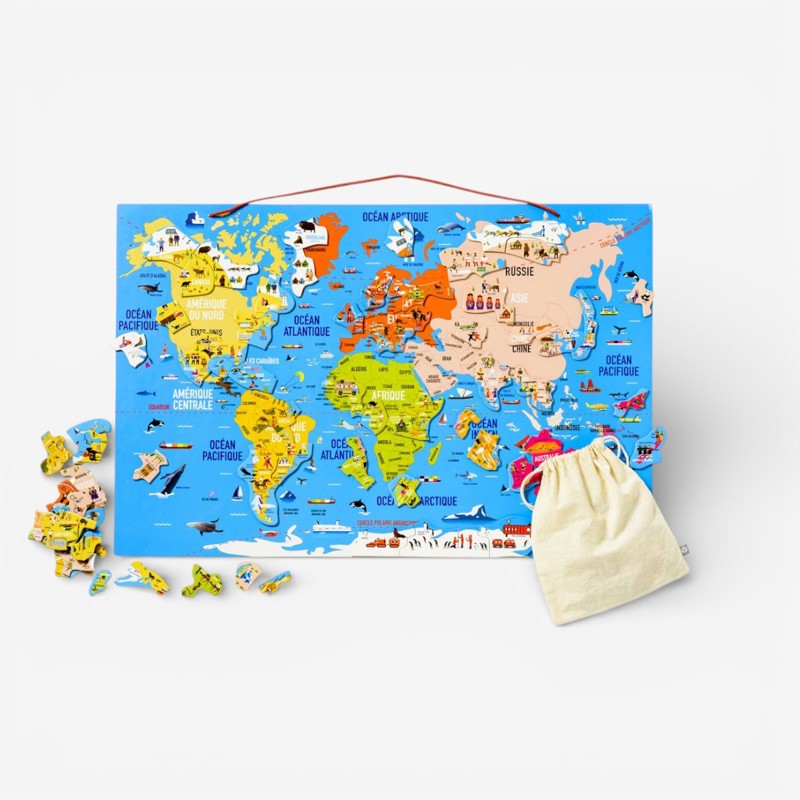 OXYBUL - Carte du monde magnétique Recto Verso Oxybul - 5-8 ans