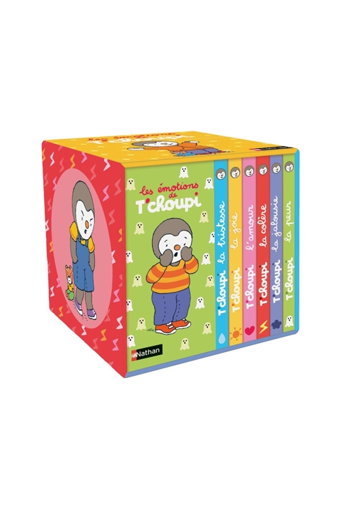 Coffret de 6 livres la bibliothèque des émotions de T'choupi - Nathan Jeunesse 1