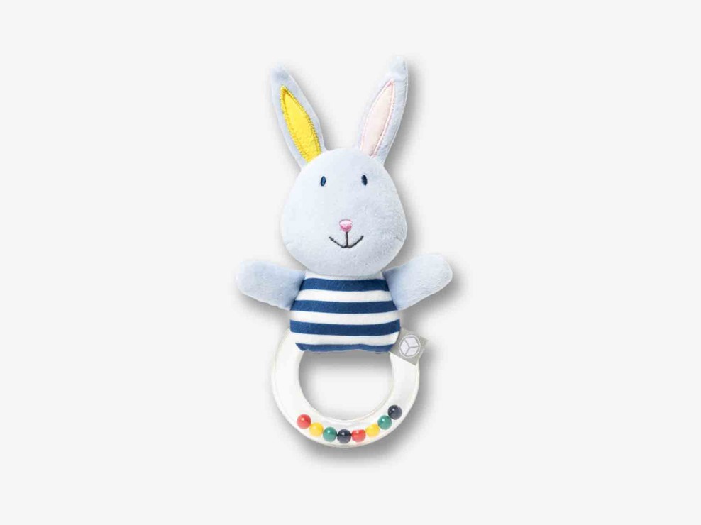 Pluszowy Królik grzechotka z kuleczkami 1