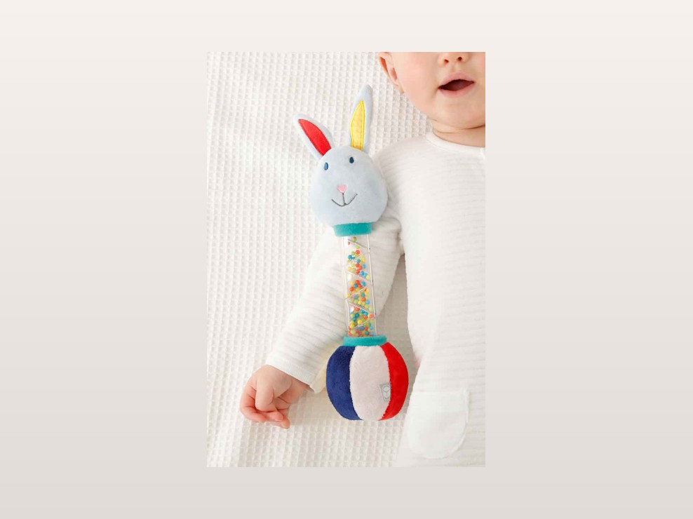 Hochet bâton de pluie Léandre le lapin Oxybul 2