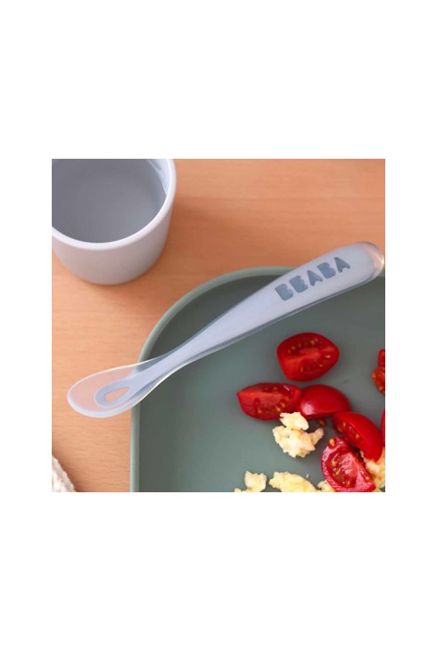 Lot de 4 cuillères en silicone 1er âge multi bleu Beaba