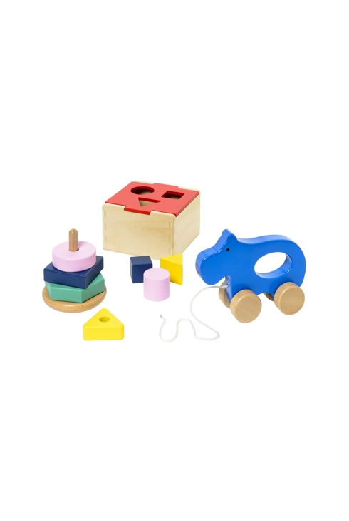Coffret 3 jeux d'éveil en bois Oxybul 1