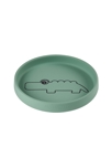 Assiette ronde antidérapante en silicone crocodile Ozzo vert Done By Deer 1