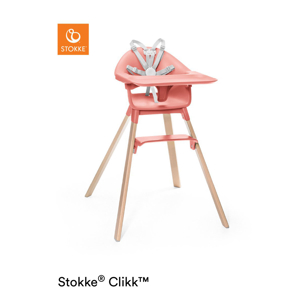 Chaise haute Clikk corail Stokke 1